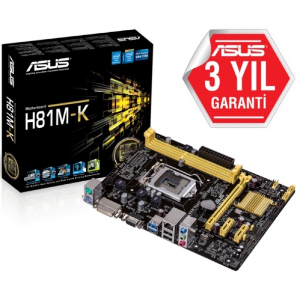 Asus H81M-K DDR3 S+V+GL 1150p (mATX) 