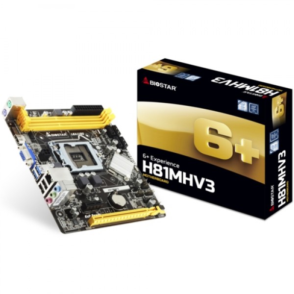 Biostar H81MHV3 DDR3 S+V+L 1150p (mATX)