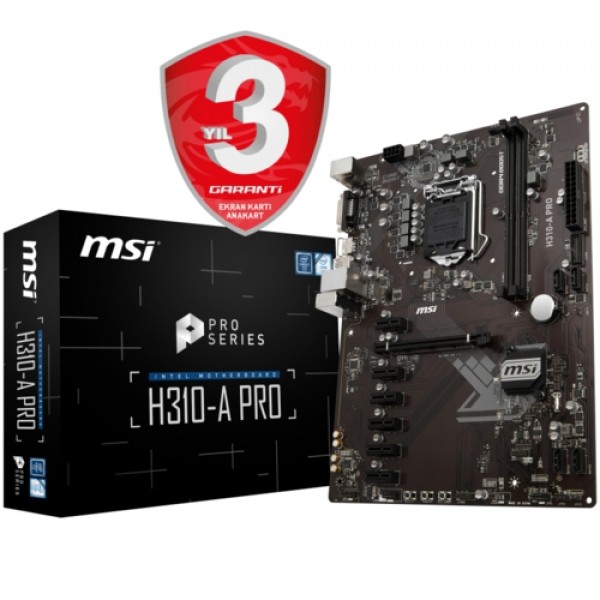 MSI H310-A PRO DDR4 2666 Mhz  S+V+GL 1151p (ATX)