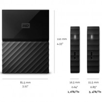 WD 2.5 3TB My Passport WDBYFT0030BBK Siyah