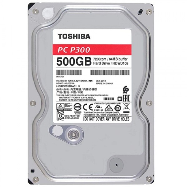 Toshiba 3.5 P300 500GB  7200RPM HDWD105UZSVA 