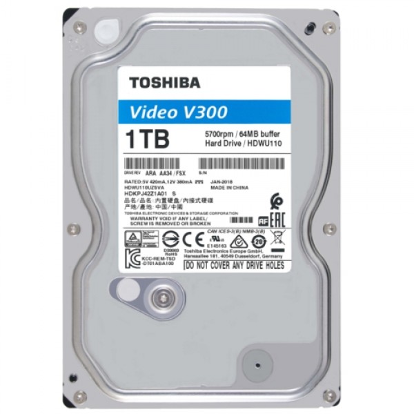 Toshiba 3,5 V300 1TB 64MB 5700RPM HDWU110UZSVA 