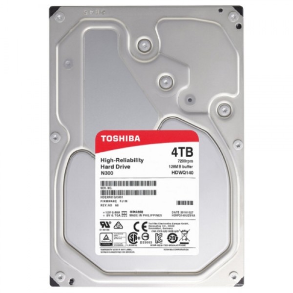 Toshiba 3,5 P300 4TB 128MB 5400RPM HDWD240UZSVA 