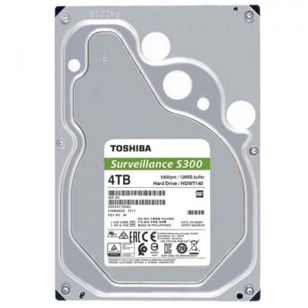 Toshiba 3,5 S300 4TB 128MB 5400RPM HDWT140UZSVA 