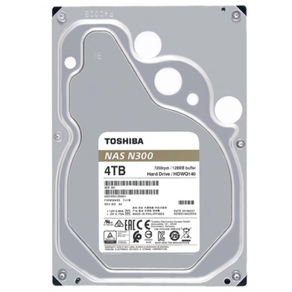 Toshiba 3,5 N300 4TB 128MB 7200RPM HDWQ140UZSVA 