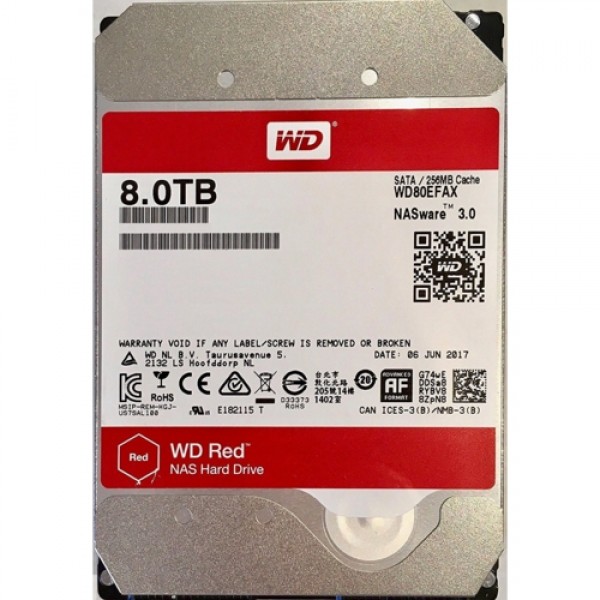 WD RED 3,5 8TB 256MB 5400RPM WD80EFAX 