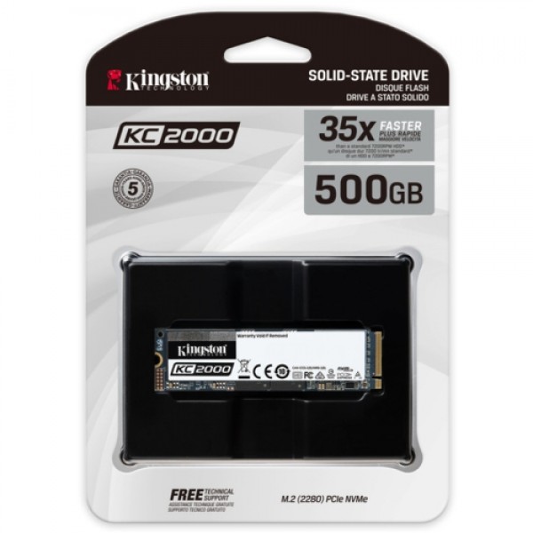 Kingston KC2000 500GB SSD m.2 NVMe SKC2000M8/500G 