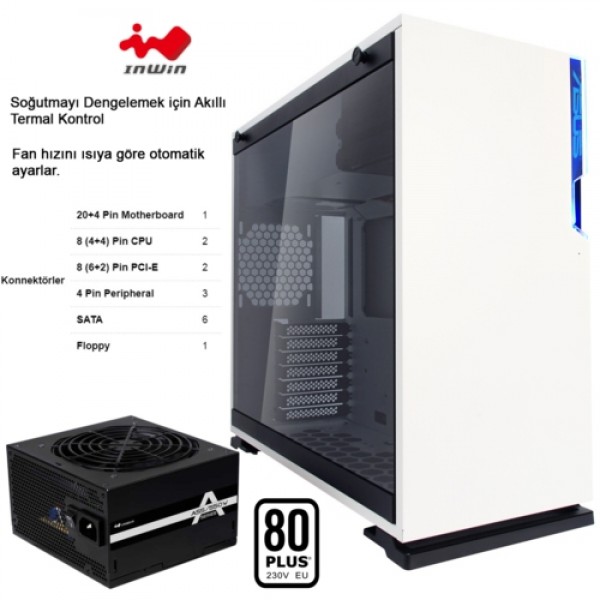 In-Win 101 550W Asus Edition Mid Tower Kasa Beyaz