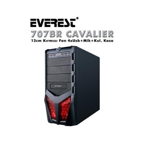 Everest 707B  Peak:300W ATX Kasa Siyah