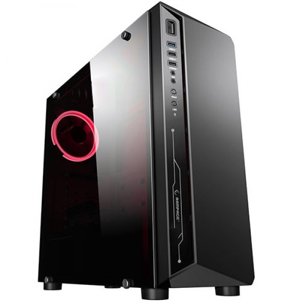 Everest Rampage Shadow 600W Mid Tower Kasa Siyah