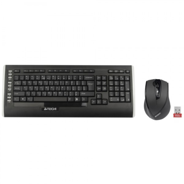 A4 Tech 9300F Q Kablosuz MM vTrack Mouse Set Siyah