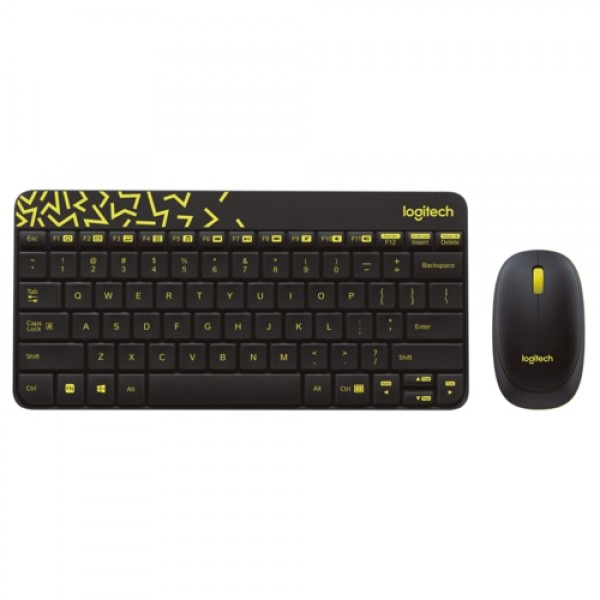 Logitech MK240 Klavye Set Siyah/Sarı 920-008215