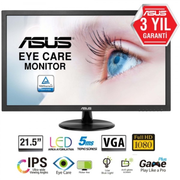 Asus 21.5 VP228DE LED Monitör 5ms Siyah