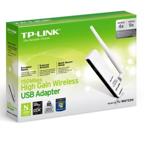 TP-Link TL-WN722N 150Mbps Wi-Fi Lite-N USB Adaptör 