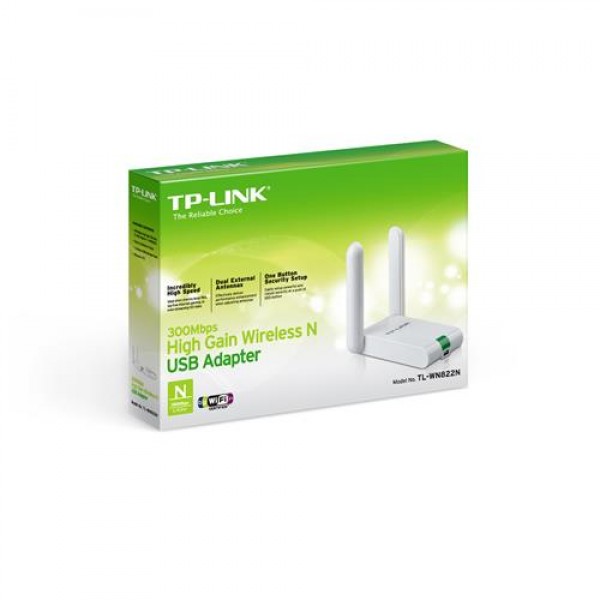 TP-Link TL-WN822N 300Mbps Wi-Fi 2x3dBi USB Adaptör 