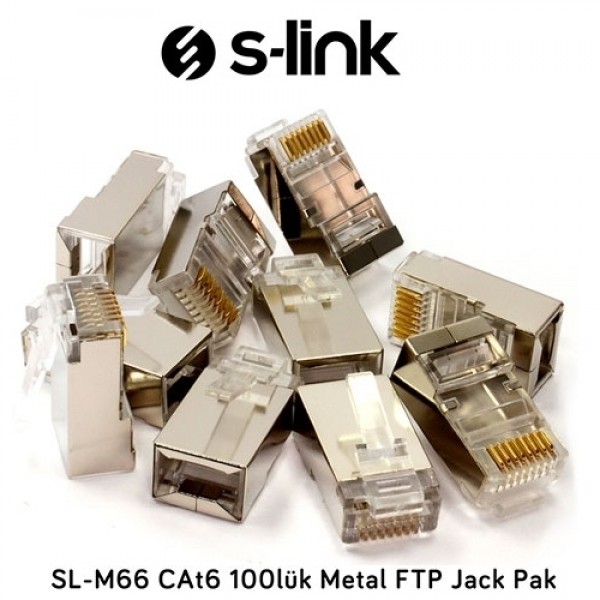 S-Link SL-M66 RJ45 Cat6 Metal Konnektör 