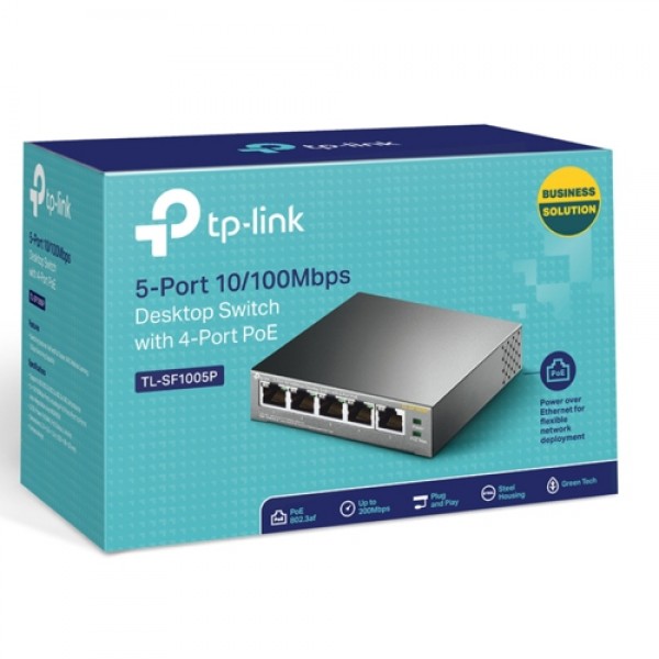 TP-Link TL-SF1005P 5 Port 10/100 Switch(4Port POE)