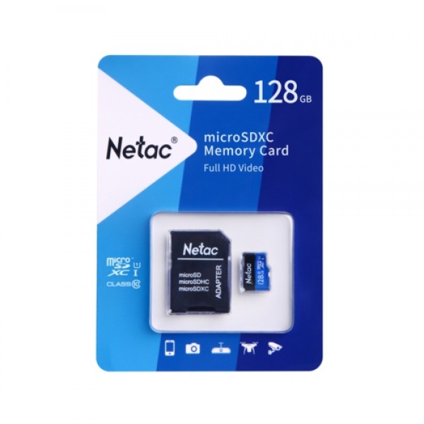 Netac 128GB MicroSDXC U3/C10 NT02P500STN-128G-R