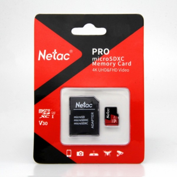 Netac 512G MicroSDXC V30/A1/C10 NT02P500PRO-512G-R