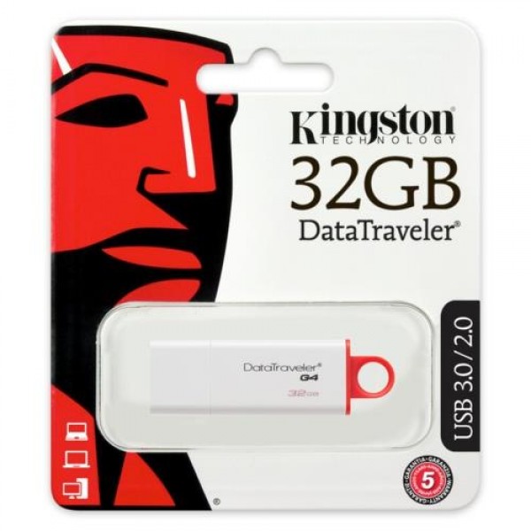 Kingston 32GB USB3.0 DTIG4/32GB Beyaz/Kırmızı