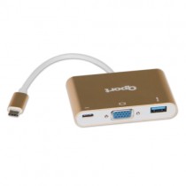 Qport Q-Tv03 Type-C To Vga+USB 3.0+Type-C Çevirici