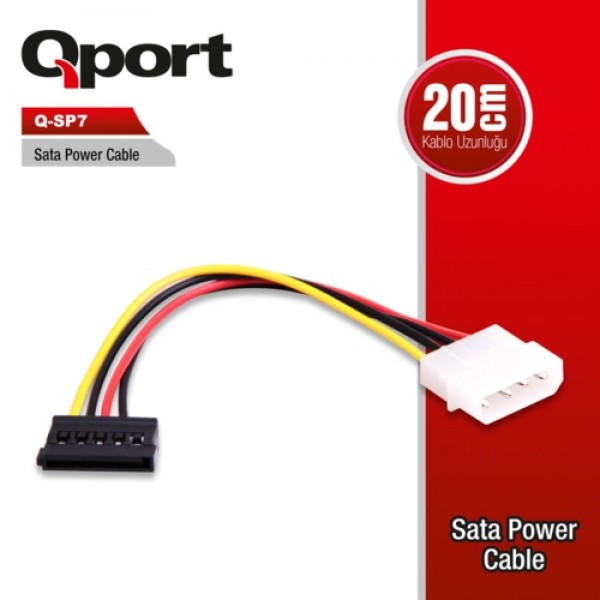 Qport Q-SP7 Sata Power Kablosu 