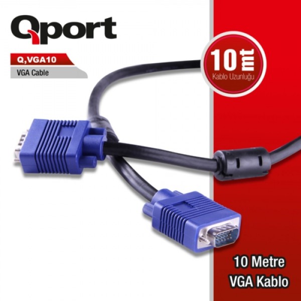 Qport Q-Vga10 10 Metre Vga Kablo 