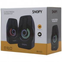 Snopy SN-X23 RGB Işıklı 3W*2 Siyah USB Speaker