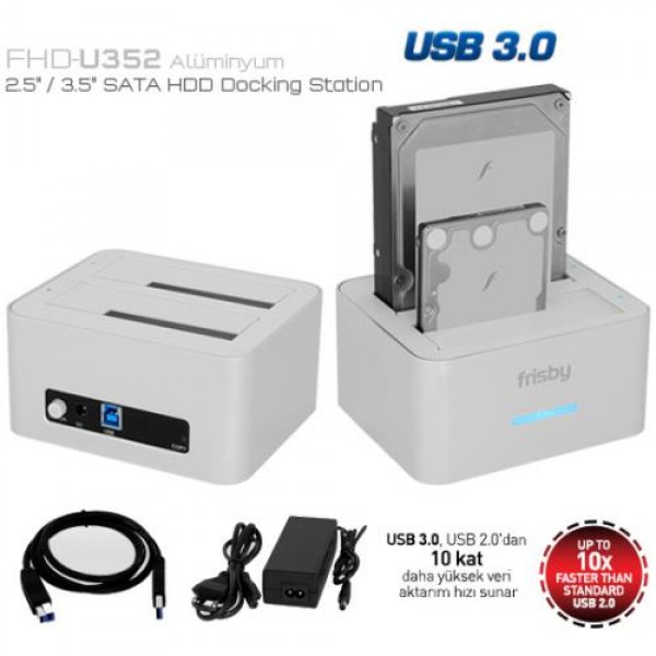 Frisby FHD-U352S 2,5-3,5 USB 3.0 Docking Station 