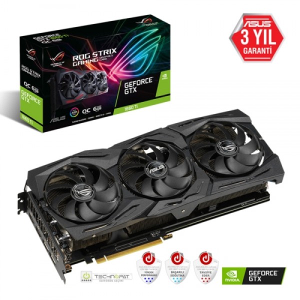 Asus STRIX-GTX1660TI-O6G GAMING 6GB 192Bit GDDR6