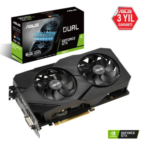 Asus DUAL-GTX1660TI-6G-EVO 6GB 192Bit GDDR6