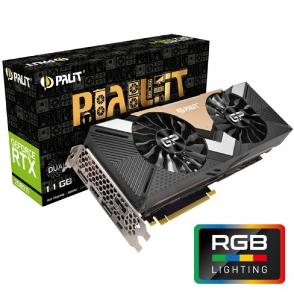 Palit RTX2080Ti DUAL RGB 11GB 352Bit GDDR6 